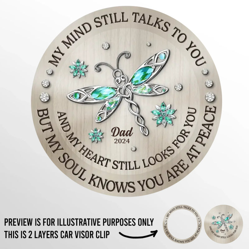 In Loving Remembrance - New Arrival, Memorial Personalized Custom Car Visor Clip - Sympathy Gift For Dad AMZ
