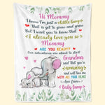 Already Loving You, Mommy - Family Personalized Custom Blanket - Mother's Day, Baby Shower Gift, Gift For Mom, Grandma, New Moms