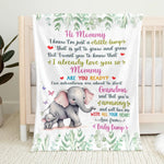 Mom, I Can’t Wait To Meet You - Family Personalized Custom Blanket - Mother's Day, Baby Shower Gift, Gift For Mom, Grandma
