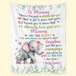 Mom, I Can’t Wait To Meet You - Family Personalized Custom Blanket - Mother's Day, Baby Shower Gift, Gift For Mom, Grandma