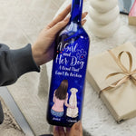 Love And Loyalty, Forever With You - Dog Personalized Custom Blue Bottle Lamp - Gift For Dog Lovers, Daughters