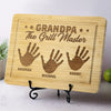 The Grill Master - Family Personalized Custom Engraved Wooden Cutting Board - Father's Day, Gift For Dad, Grandpa