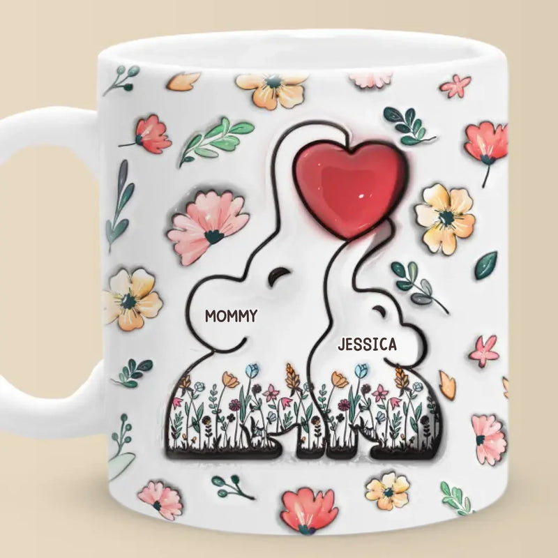 Built With Love, Held By Heart - Family Personalized Custom 3D Inflated Effect Printed Mug - Mother's Day, Gift For Family