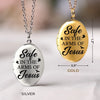 Custom Photo Love Lives Beyond Goodbye - Memorial Personalized Custom Locket Necklace - Sympathy Gift For Family Members