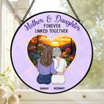 More Than Flesh And Blood, We’re Heart And Soul - Family Personalized Custom Stained Glass Window Hanging Suncatcher - Mother's Day, Gift For Mom, Daughters