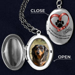 Custom Photo My Angel With Fur - Memorial Personalized Custom Locket Necklace - Sympathy Gift For Pet Owners, Pet Lovers