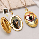 Custom Photo My Angel With Fur - Memorial Personalized Custom Locket Necklace - Sympathy Gift For Pet Owners, Pet Lovers