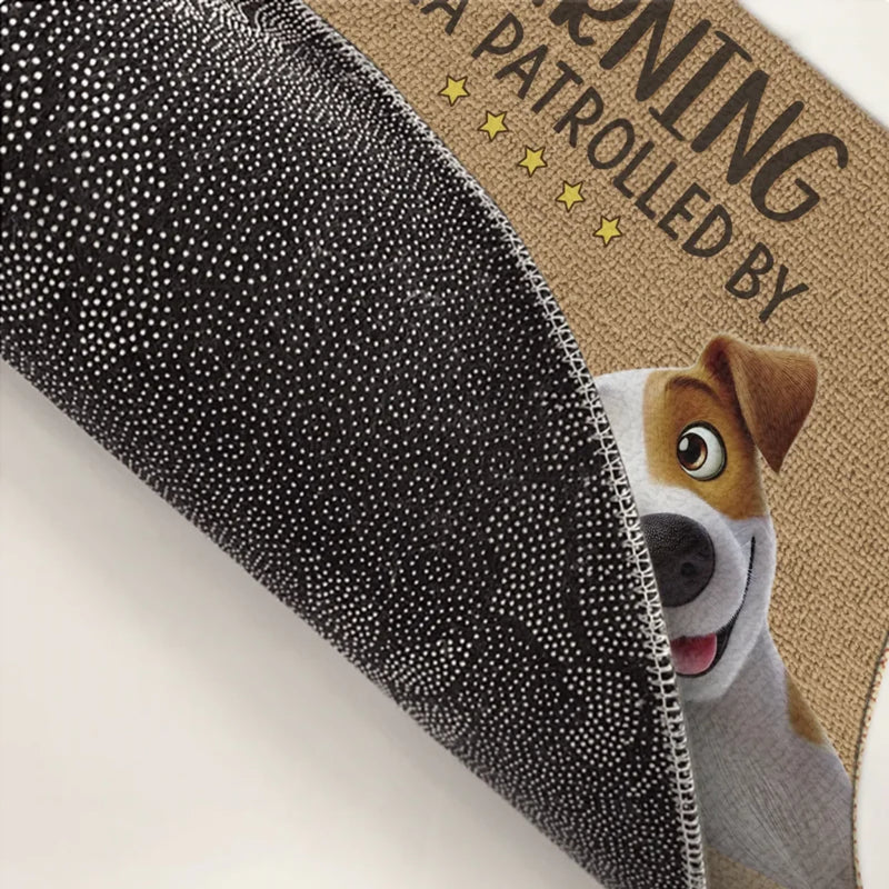 Guard Dogs With Wagging Tails - Dog Personalized Custom Home Decor Decorative Mat - House Warming Gift For Pet Owners, Pet Lovers