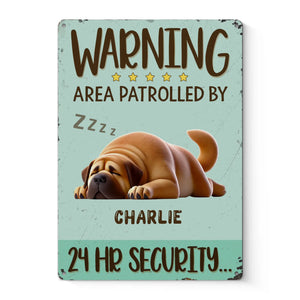 Sieste d'abord, aboie ensuite - Plaque en métal personnalisée pour chien - Cadeau de pendaison de crémaillère pour propriétaires et amoureux des animaux