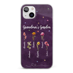 Her Garden Grows With Love - Family Personalized Custom Clear Phone Case - Mother's Day, Gift For Mom, Grandma