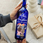 Love That Shines Through Generations - Family Personalized Custom Blue Bottle Lamp - Mother's Day, Gift For Mom, Daughter, Son