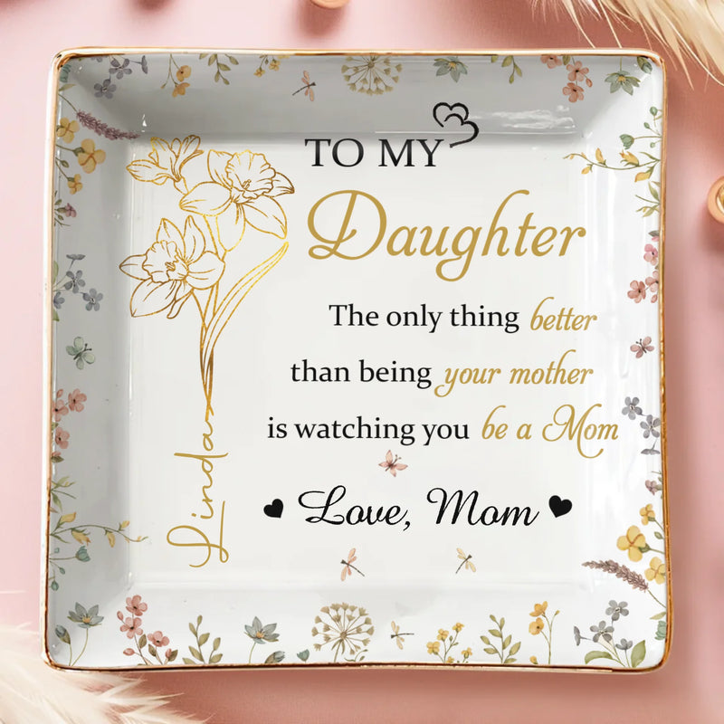 You Make Motherhood Beautiful - Family Personalized Custom Full-Print Jewelry Dish - Mother's Day, Gift For Daughter In Law, New Moms