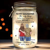 Ses câlins arrangent tout - Lampe personnalisée en pot Mason pour la famille - Cadeau pour la fête des mères, maman, fille
