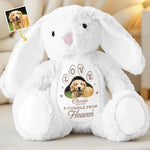 Custom Photo Forever My Cuddle Buddy - Memorial Personalized Custom Easter Bunny Plush - Sympathy Gift For Dog Lovers, Pet Lovers