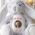 Custom Photo When You Miss Me, I’m Near - Memorial Personalized Custom Easter Bunny Plush - Sympathy Gift For Family Members