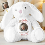Custom Photo When You Miss Me, I’m Near - Memorial Personalized Custom Easter Bunny Plush - Sympathy Gift For Family Members