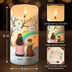 Some Angels Choose Fur Instead Of Wings - Memorial Personalized Custom LED Candle - Sympathy Gift For Dog Lovers