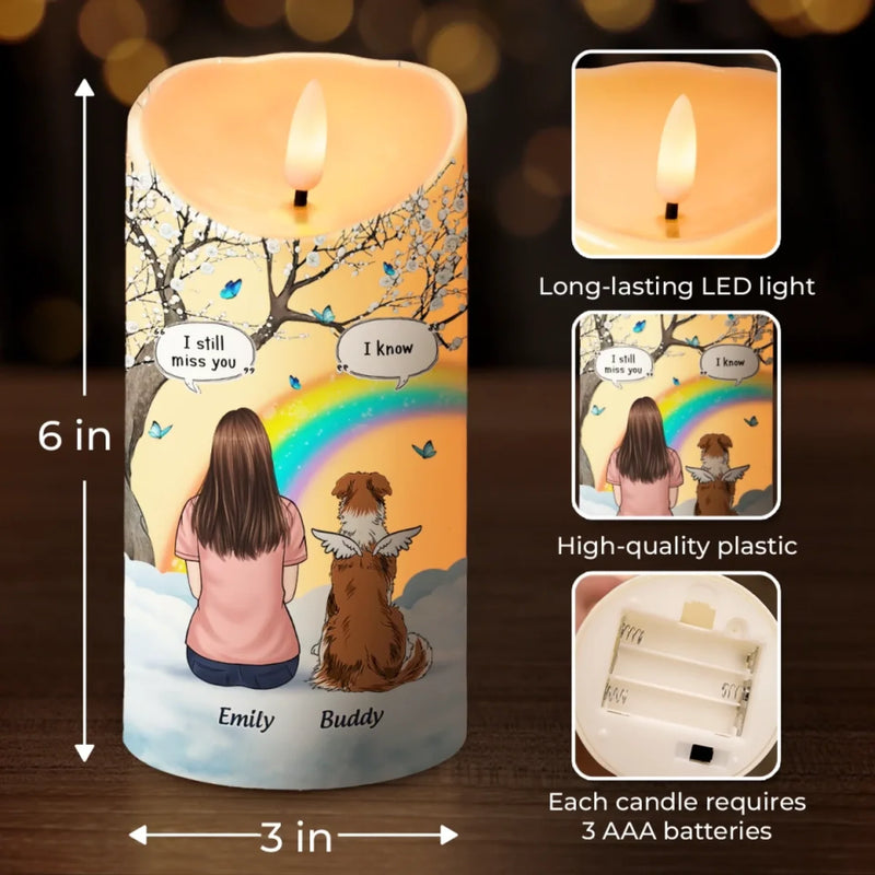 Some Angels Choose Fur Instead Of Wings - Memorial Personalized Custom LED Candle - Sympathy Gift For Dog Lovers
