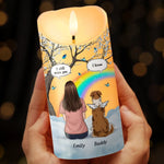 Some Angels Choose Fur Instead Of Wings - Memorial Personalized Custom LED Candle - Sympathy Gift For Dog Lovers
