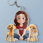 Unstoppable Love, Me And My Dogs - Dog Personalized Custom Shaped Acrylic Keychain - Gift For Pet Owners, Pet Lovers
