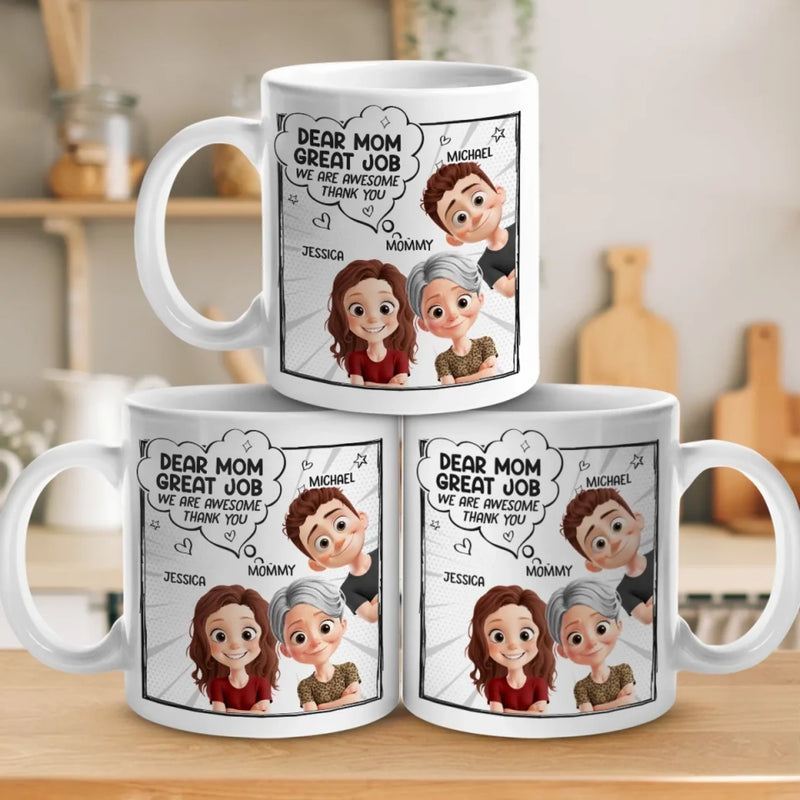 Mom, You Nailed It - Family Personalized Custom Mug - Mother's Day, Gift For Mom, Grandma
