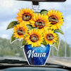 Tournesols et amour pour maman - Décoration de voiture personnalisée en acrylique - Cadeau pour maman et grand-mère