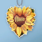 You Make Life Bloom, Mom - Family Personalized Custom Car Ornament - Acrylic Custom Shaped - Mother's Day, Gift For Mom, Grandma