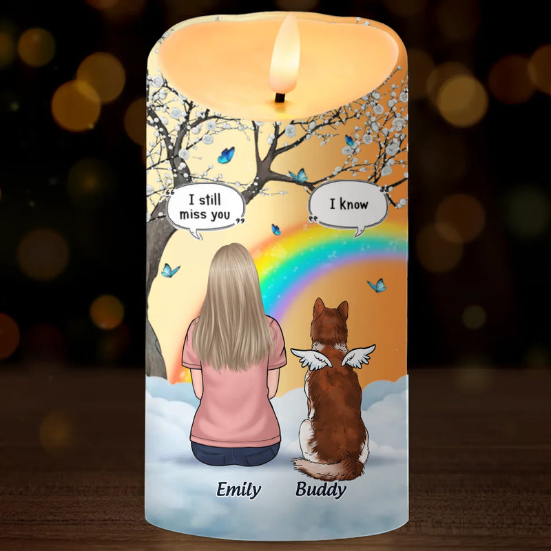 Some Angels Choose Fur Instead Of Wings - Memorial Personalized Custom LED Candle - Sympathy Gift For Dog Lovers