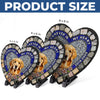Custom Photo Forever My Furry Angel - Memorial Personalized Custom 3D Mosaic Faux Stained Glass Print Heart Shaped Stone With Stand - Sympathy Gift For Pet Owners, Pet Lovers