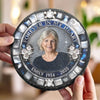 Custom Photo Heaven Gained What We Lost - Memorial Personalized Custom Round Shaped Stone With Stand - Sympathy Gift For Family Members