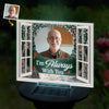 Photo personnalisée dans nos cœurs, toujours à la maison - Lampe solaire de jardin personnalisée commémorative - Cadeau de condoléances pour les membres de la famille