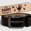 Always My Dad, Forever My Hero - Family Personalized Custom Engraved Leather Belt - Father's Day, Gift For Dad, Grandpa