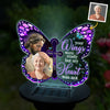 Photo personnalisée « Pour toujours une partie de nous » - Lampe solaire de jardin personnalisée commémorative - Cadeau de condoléances pour les membres de la famille
