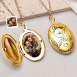 Custom Photo I Promise To Always Be By Your Side - Couple Personalized Custom Locket Necklace - Gift For Husband Wife, Anniversary