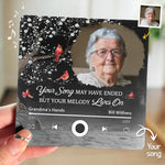 Custom Photo Your Life Was A Beautiful Symphony Forever In My Heart - Memorial Personalized Custom Music Fridge Magnet That Can Play Songs - Sympathy Gift For Grandma