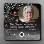 Custom Photo Your Life Was A Beautiful Symphony Forever In My Heart - Memorial Personalized Custom Music Fridge Magnet That Can Play Songs - Sympathy Gift For Grandma