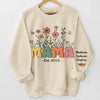 Maman, un jardin d'amour - Sweat-shirt unisexe personnalisé avec motif sur la manche - Fête des Mères, cadeau pour maman, grand-mère