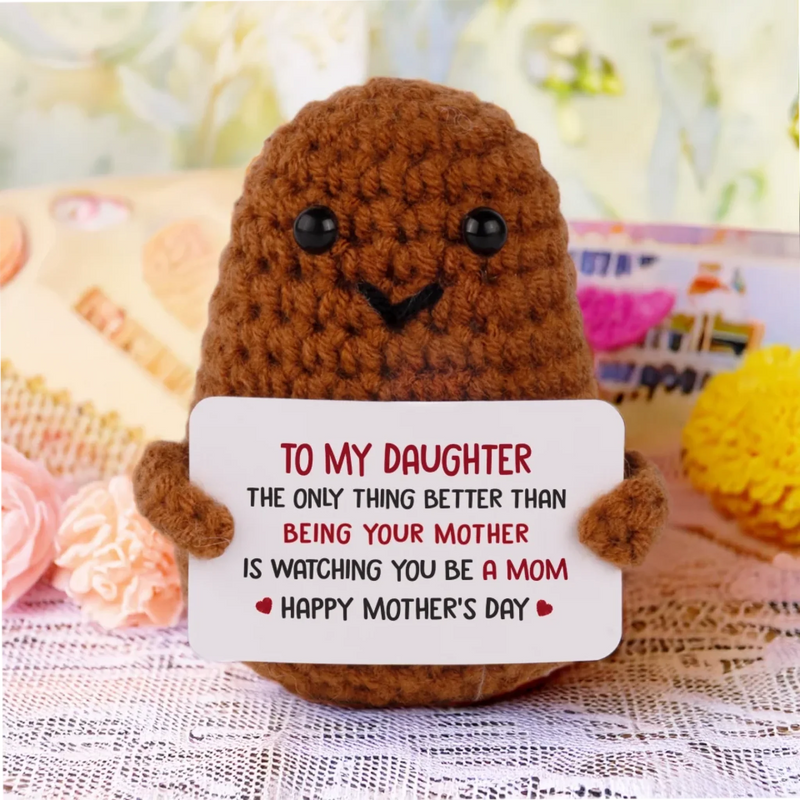 My Greatest Joy Is You - Family Personalized Custom Handmade Crochet Plush With Motivational Message - Mother's Day, Gift For Mom, Daughter
