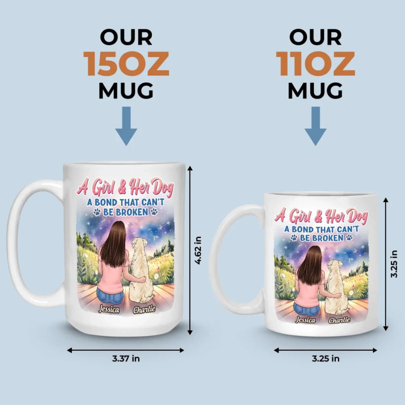 Unspoken Love, Unbreakable Bond - Dog Personalized Custom Mug - Mother's Day, Gift For Dog Lovers, Daughters, Best Friends