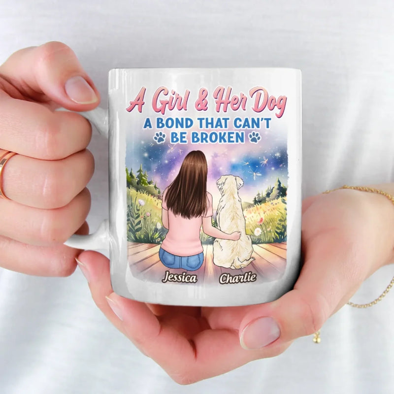 Unspoken Love, Unbreakable Bond - Dog Personalized Custom Mug - Mother's Day, Gift For Dog Lovers, Daughters, Best Friends