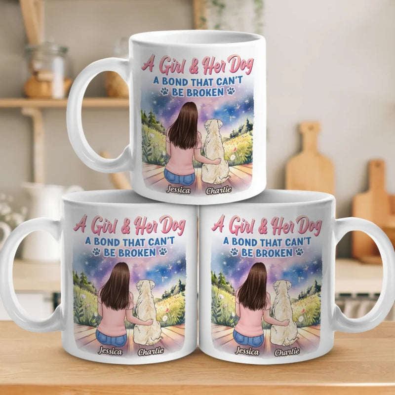 Unspoken Love, Unbreakable Bond - Dog Personalized Custom Mug - Mother's Day, Gift For Dog Lovers, Daughters, Best Friends