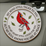 Always In My Heart - Memorial Personalized Custom Car Visor Clip - Sympathy Gift For Dad
