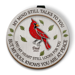Always In My Heart - Memorial Personalized Custom Car Visor Clip - Sympathy Gift For Dad