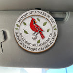 Always In My Heart - Memorial Personalized Custom Car Visor Clip - Sympathy Gift For Dad
