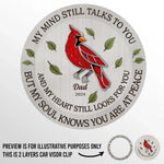 Always In My Heart - Memorial Personalized Custom Car Visor Clip - Sympathy Gift For Dad