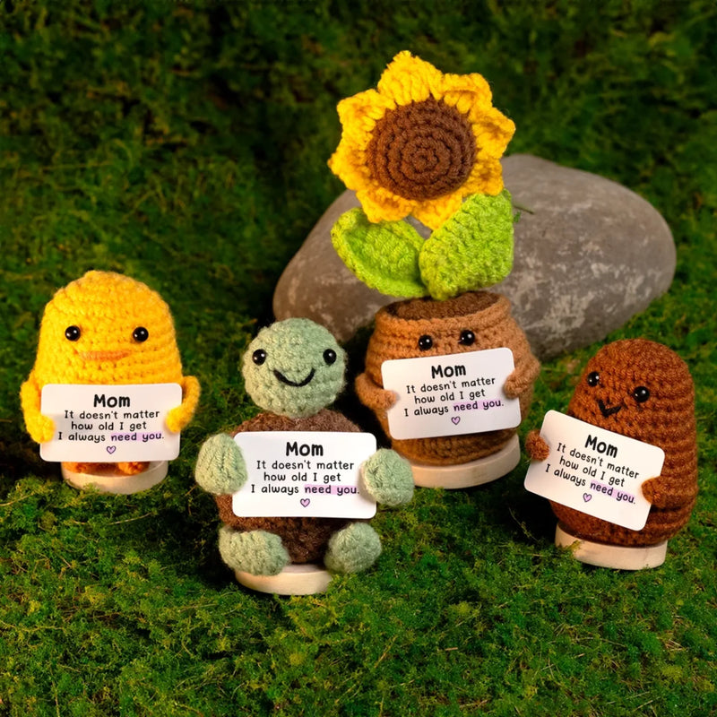 You Are My Guiding Light - Family Personalized Custom Handmade Crochet Plush With Motivational Message - Mother's Day, Gift For Mom, Grandma