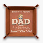 Pockets Empty, Hearts Full - Family Personalized Custom Leather Valet Tray - Father's Day, Gift For Dad, Grandpa