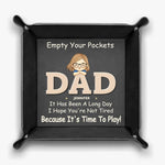 Pockets Empty, Hearts Full - Family Personalized Custom Leather Valet Tray - Father's Day, Gift For Dad, Grandpa