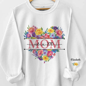 Tu es notre rayon de soleil - Sweat-shirt unisexe personnalisé avec motif sur la manche - Fête des Mères, cadeau pour maman, grand-mère