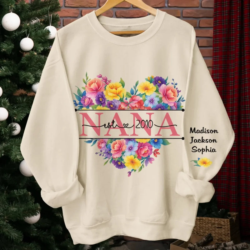 You Are Our Sunshine - Family Personalized Custom Unisex Sweatshirt, Hoodie With Design On Sleeve - Mother's Day, Gift For Mom, Grandma